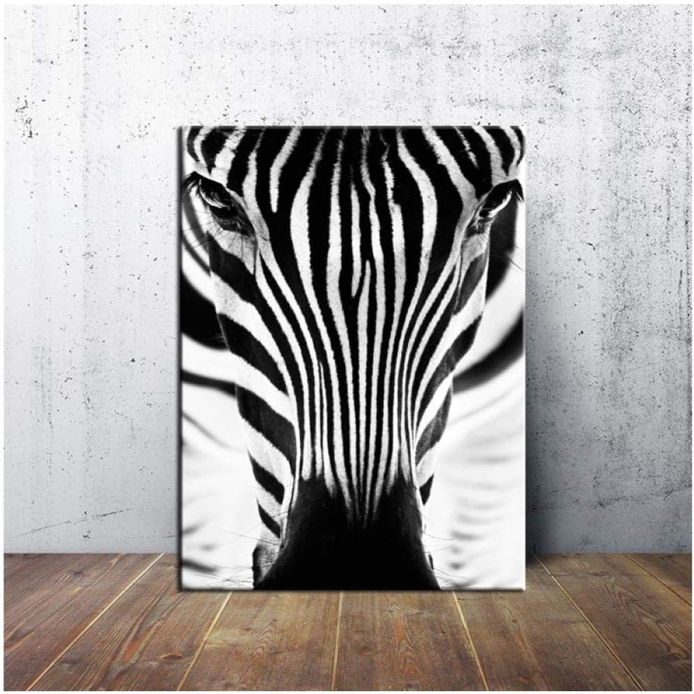 MULMF Carteles Y Estampados De Animales Blancos | Lienzo Negro Arte De