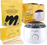 Mylee Professional Waxing Kit with Wax Heater Charcoal Green Tea 500g Beads