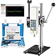 Mxmoonfree 500N Digital Force Gauge Push Pull Gauge with Force Gauge Stand Force Test Stand Lever-Operated 70mm Stroke and HJJ-001 Clamp x1 (HPB Test Stand+HP-500N)