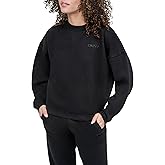 DKNY womens Fleece Pull Over Crewneck Sweatshirt