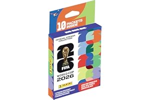 2026 Panini FIFA World Cup Sticker EcoBlister – 10 Official Sticker Packs – Includes Amazon Parallel Inserts – Licensed Tournament Collection