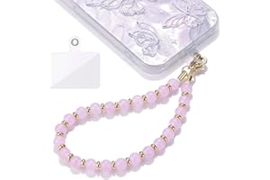 TINKRSTUFF Cool Detachable Phone Charms Pink Bedazzling Crystal Beaded Anti-Theft Chain String Aesthetic Y2K Cellphone Wrist Strap for Bag Keychain Airpods Camera Pendants Decor