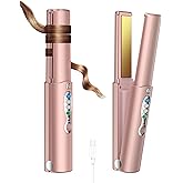 Portable Titanium Cordless Hair Straightener, Heats Up in Seconds & Lasts Up to 50 Minutes & USB C Rechargeable, Dual Voltage Wireless Mini Travel Flat Iron for Edges Bangs - Not for Thick Hair Type