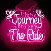 Whfobfe Neon Sign Led Neon Lights Signs for Wall Decor USB Powered Led for Room Decoration (Journey The Ride)