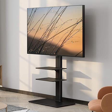 Amazon Fitueyes テレビスタンド 壁寄せテレビスタンド 高さ調節可能 ラック回転可能 ブラック Ttmb 3段式 ローボード テレビ台 オンライン通販
