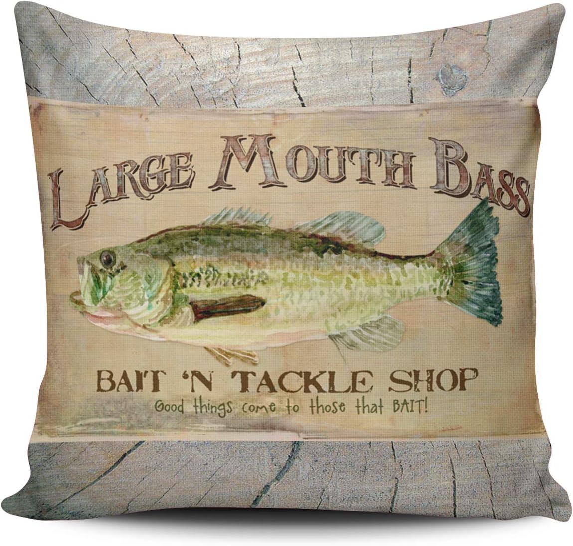 Amazon Com Wulihua Pillow Covers Large Mouth Bass Lakeside