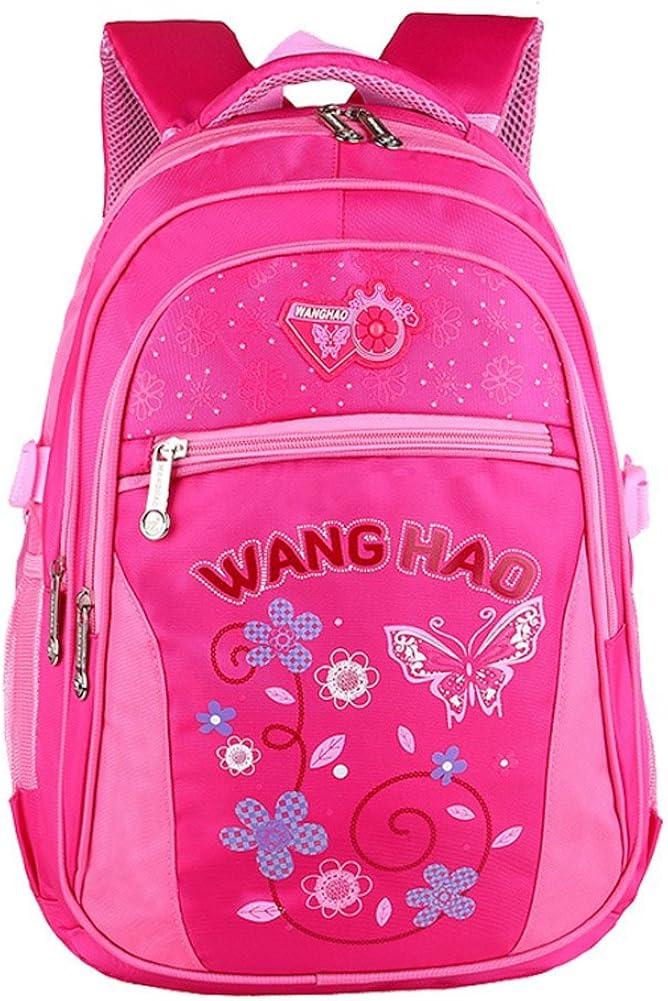 Nvicu Book Bag for Girls Floral Butterfly Print Kids Backpacks for