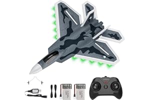 DEERC RC Plane, Remote Control Eagle Plane, RTF Airplane, 2.4GHZ 2CH Flying Bird with 2 Batteries & Propeller 6-axis Gyro Stabilizer, Easy to Fly for Beginners Adults Kids Boys