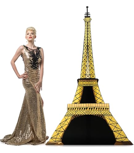 Amazon.com: Gold Eiffel Tower Lifesize Cardboard Standup