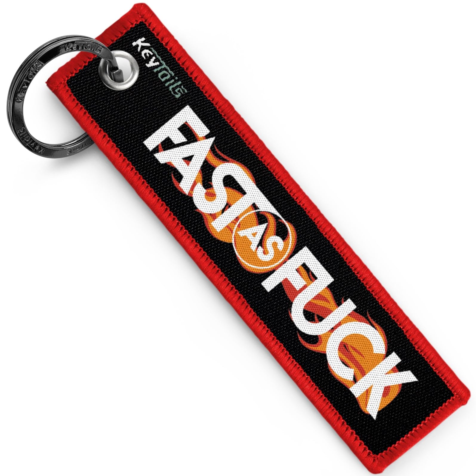 KEYTAILS Keychains, Premium Quality Key Tag for Motorcycle, Car, Scooter, ATV, UTV [Fast As F#ck]