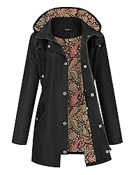 LOMON Women Waterproof Rain Jacket Lightweight