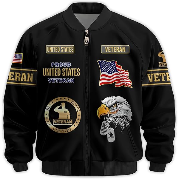 Amazon.com: Tinoshop Personalized Army Veteran Jacket for
