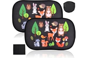Tibapla 2 Pcs Sunshades for Car Side Window, 47x30cm Car Window Shade for Baby Kids, Universal Car Sun Shade, Blocks 98% of U