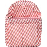 Surblue Backpack Organizer Insert Liner Hanging Travel Rucksack Purse and Handbag Insert Pocket, High-capacity Divider Foldable Nylon Shoulder Bag Organizer for Men and Women, (Pink, M)