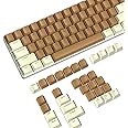 104 Key Custom ABS Keycap Set Double Shot OEM Profile for 61/68/87/98/100/104Key TKL 60% and Full Size Cherry MX Gateron Kailh Outemu Cross Type Switch US Layout Mechanical Keyboard DIY(Coffee Mix)