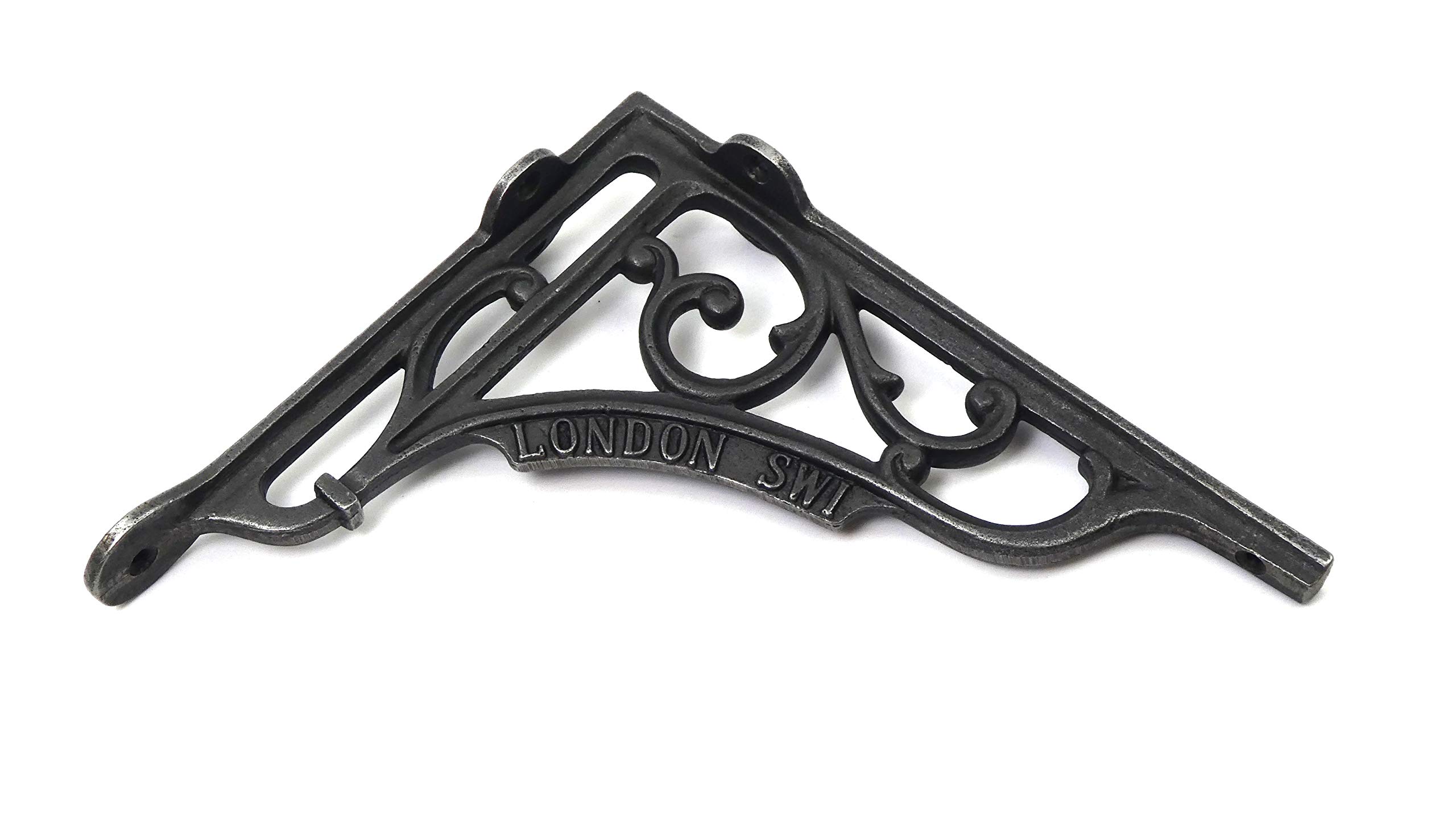 Pair of Shelf Brackets London SW1 Cast Antique Iron 200mm x 180mm / 8" x 7"