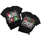 Christmas Couple Shirts Xmas Couple Matching Graphic Tshirts Funny Holiday His and Her Gift Tees