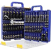 Facoow 55PCS Impact Nut Driver Set Magnetic, SAE&Metric Nut Drivers, Deep Impact Nut Drivers, Impact Socket Adapters, Wing Nut Driver, Power Bit,Quick Release Extension, Pivoting Nutsetter,Storage Box