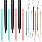 4.5 Inch Doodle Board Replacement Pens, Pink/Blue/Black, 7 Pack | Plastic, 7 Elastic Cords Accessories, No Ink, Battery-Free, Suitable for for LCD Writing Tablet/Board, Drawing Pad