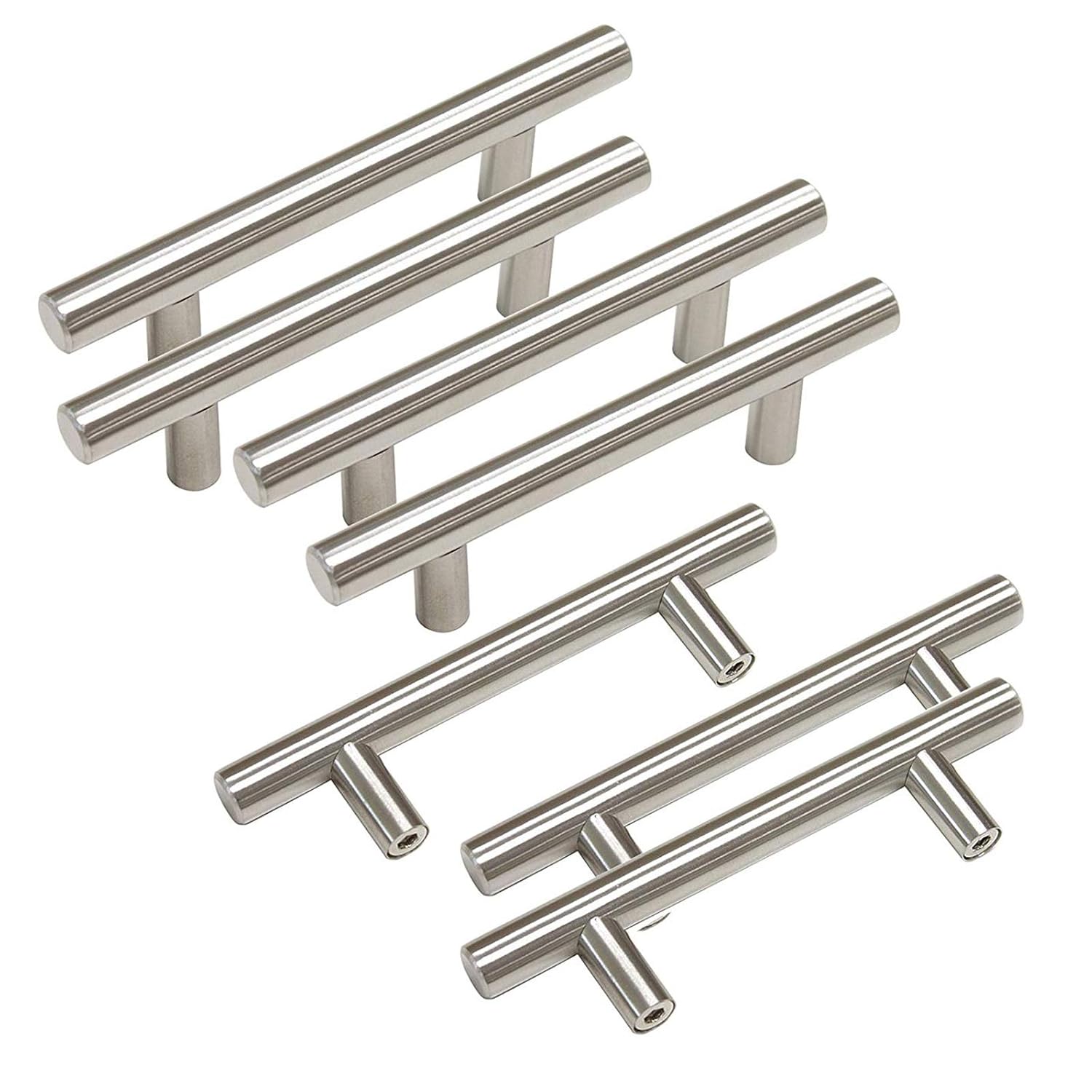 Best Cabinet Pulls 3 Inch Satin Nickel Euro Bar 35 Piece