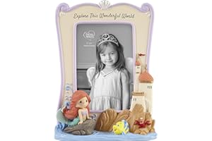 Precious Moments Disney Little Mermaid Picture Frame | Ariel Explore This Wonderful World Resin and Glass | 4”x 6” Photo | Disney Gifts & Decor