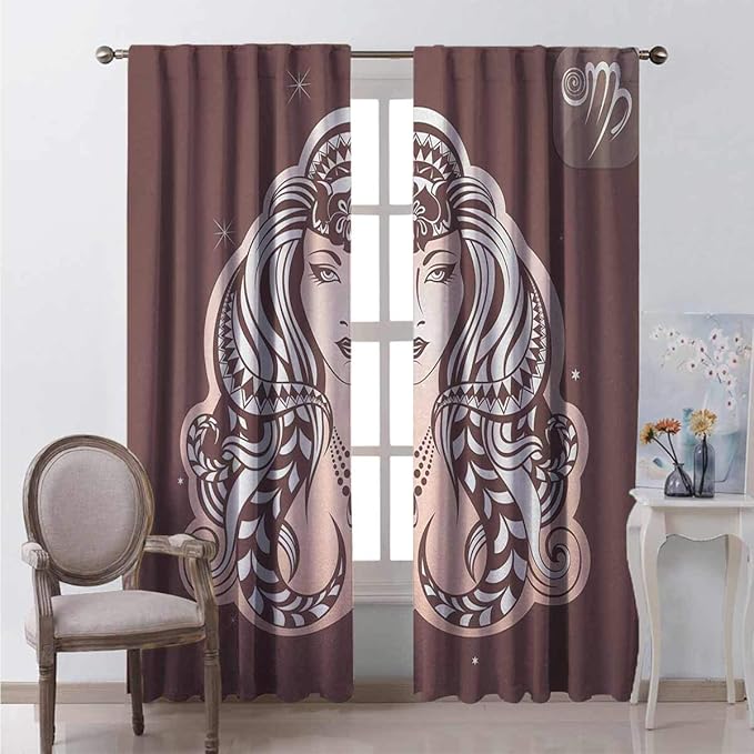 Zodiac Virgo cortina de aislamiento térmico mitológico mujer retrato