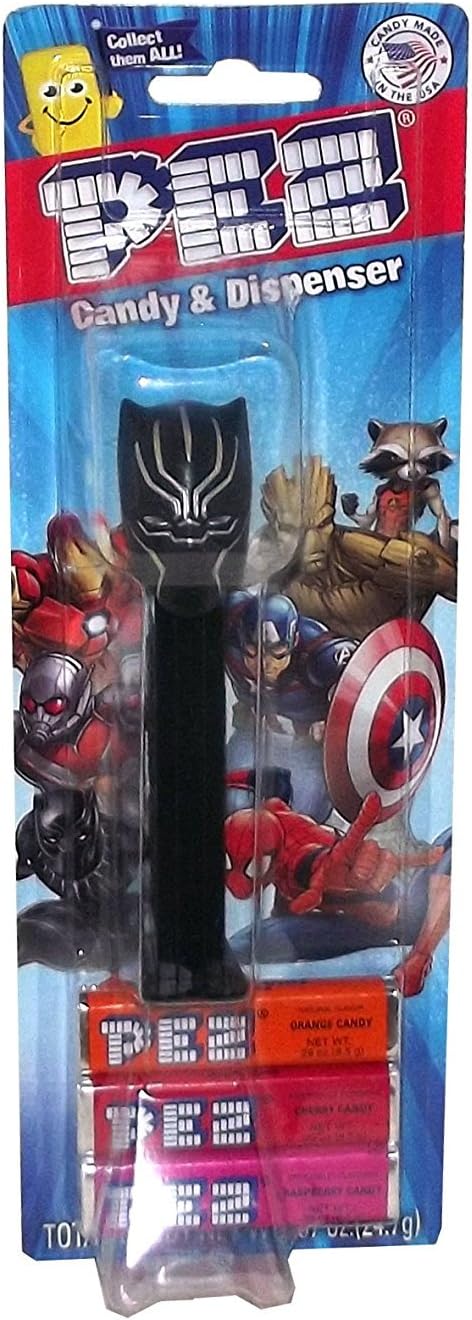 Kids Fun Play Playtime Family Fun Teen Candy Pez Black Panther Marvel