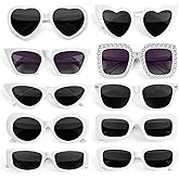 Geopty 10 Pack Mixed Styles Trendy Retro Sunglasses for Women/Men Party Favors Sungasses Costume Accessories Eyewear Set