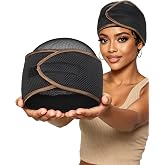 FocusCare 2-in-1 Anti-Slip Hair Wrap for Sleep &ndash; Mesh Durag Cap for Pixie Cut Short Hair, Adjustable Hook and Loop Closure