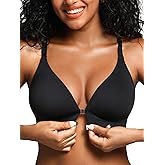 Cuteio Racerback Bras with Metal Magnetic Front Closure - S-XL Wireless for Women No Underwire Seamless Supportive Bralettes