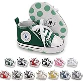 KIDSUN Tutoo Unisex Baby Boys Girls High Top Sneaker Soft Anti-Slip Sole Newborn Infant First Walkers Canvas Denim Shoes