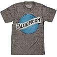 Tee Luv Men's Distressed Blue Moon Beer Logo Shirt