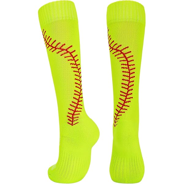 Calzini Da Softball Al Ginocchio Per Donna E Ragazza – Cuciture A Contrasto, Traspiranti, Con Supporto Arco Plantare