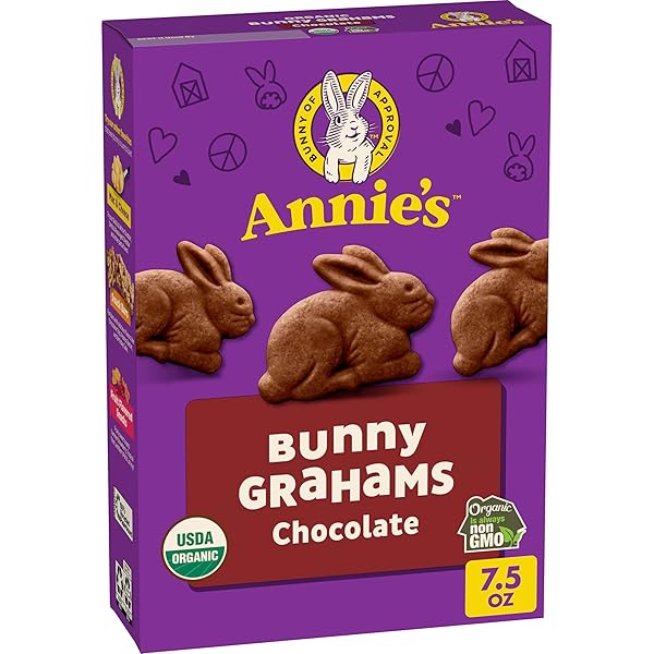 ANNIE’S ORGANIC CHOCOLATE BUNNY GRAHAM SNACKS, 7.5 OZ