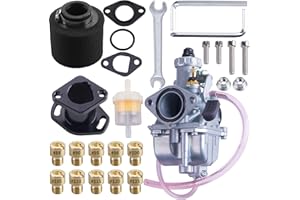 ORAEVY VM22 Racing Performance Carburetor Carb Mainfold Intake Inlet Pipe Air Filte Fit For Predator 212cc GX160 Honda GX200 CT200U 196cc KT196 Clones Go Kart Mini Bike Race Kart (Black)
