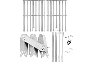 BBQration Replacement Parts for Nexgrill 4 Burner 720-0925P 720-0925 720-0925PG, Grill Grates Heat Shield and Burner Kit for Nexgrill Replacement Parts 4 Burner 720-0925P