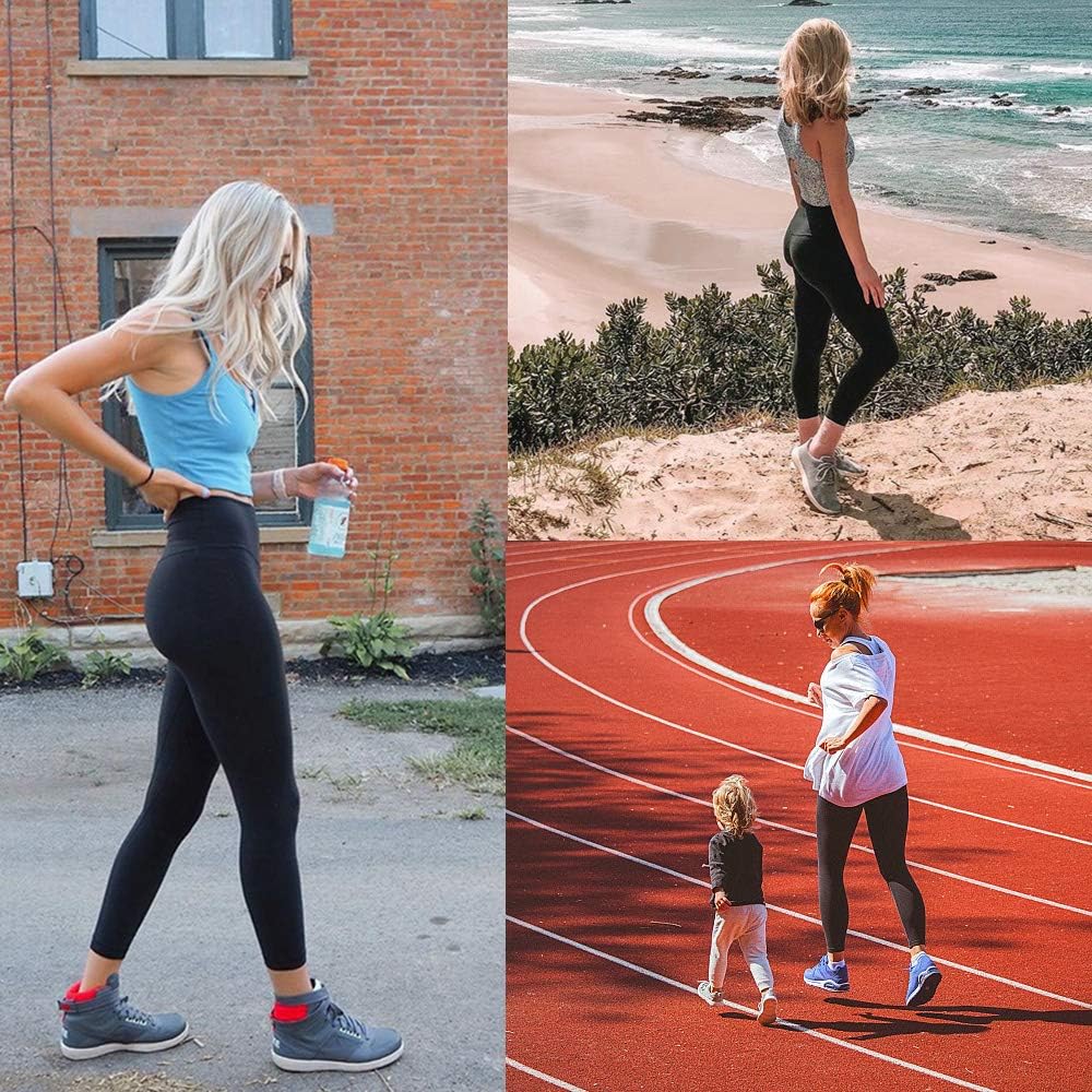 we fleece High Waisted Capri Leggings for Women - Tummy Control Workout Yoga Pants Athletic Sport 1/2/3 Pack Women's Leggings : Clothing