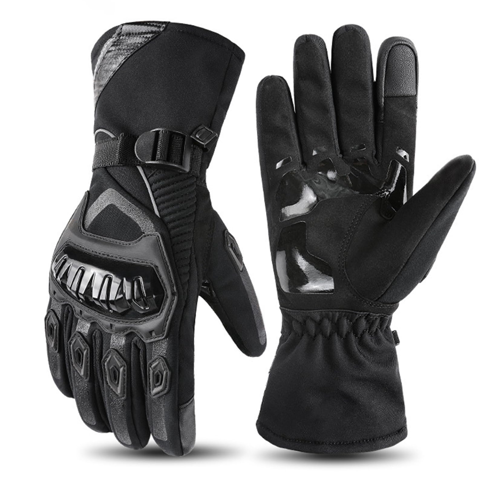 Riloer Waterproof Winter Gloves for Men and Women - Touch Screen Fingers and Silicon Palm,for Motorbike Racing Gloves Dirt Bike ATV UTV Cycling Outdoor Gloves