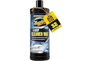 Meguiar's M5032 Marine/RV One Step Cleaner Wax, 32 fl oz, Beige