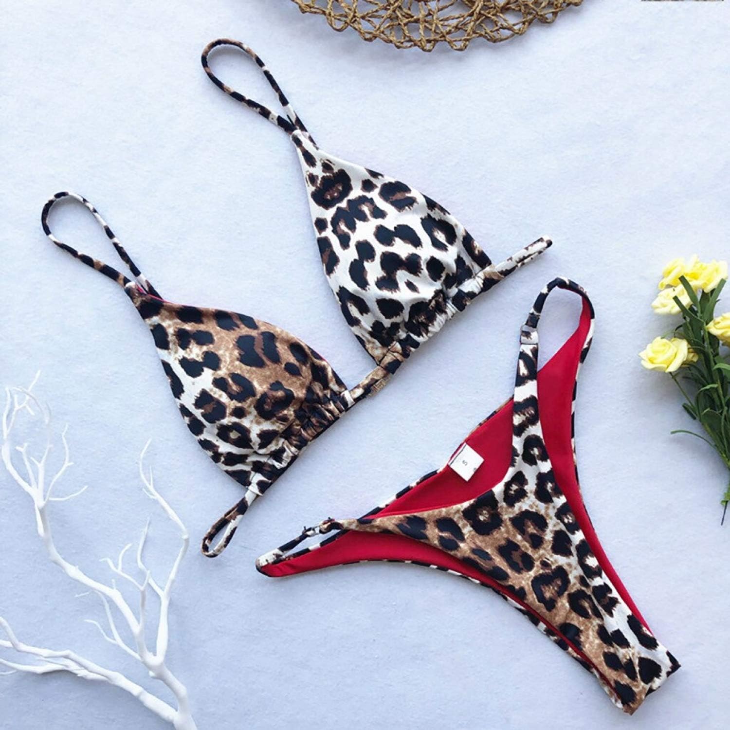 leopard triangle bikini