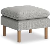 HON Parkwyn Series Ottoman, 23" x 23" x 17.5", Gray/Oak