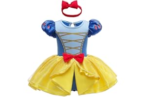 HOIZOSG Baby Girls Princess Costume Birthday Bodysuit Romper Tutu Dress w/Headband Halloween Christmas Party Outfits