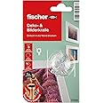 fischer 545953 No Tools Required Fixing Hooks, White
