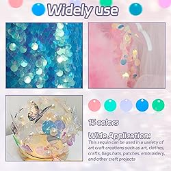 2800 Pcs Flat Round Loose Sequins,10 mm Large