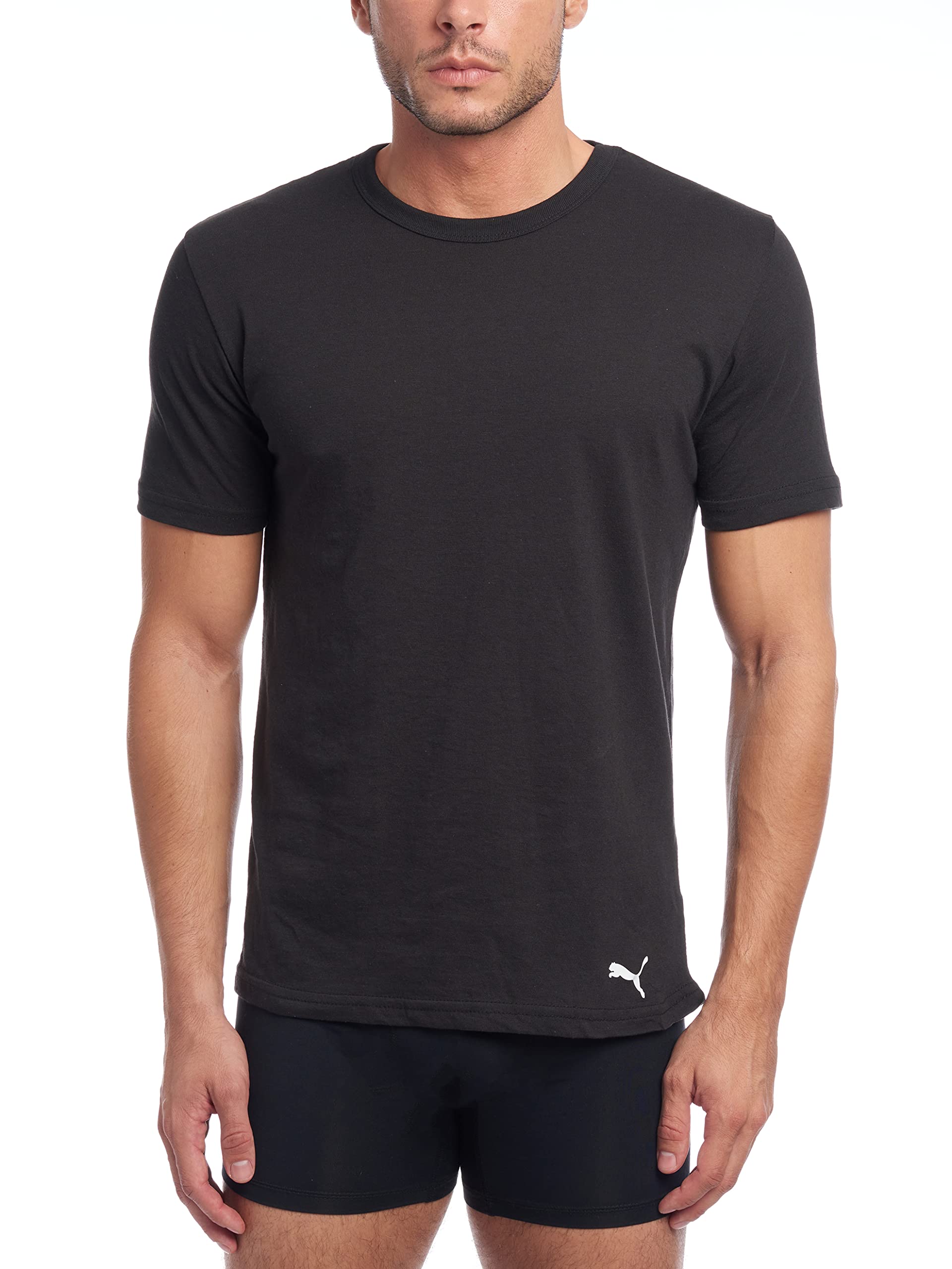 Photo 1 of Puma Men's 3 Pack Crew Neck T-Shirts, White/Gray/Black, L