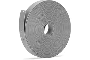 Plastic Hanger Strap 3/4 Inch x 30 FT Reinforced Flexible Hanger Strap for Pipe & Ducts Securing in Plumbing & HVAC, Gray