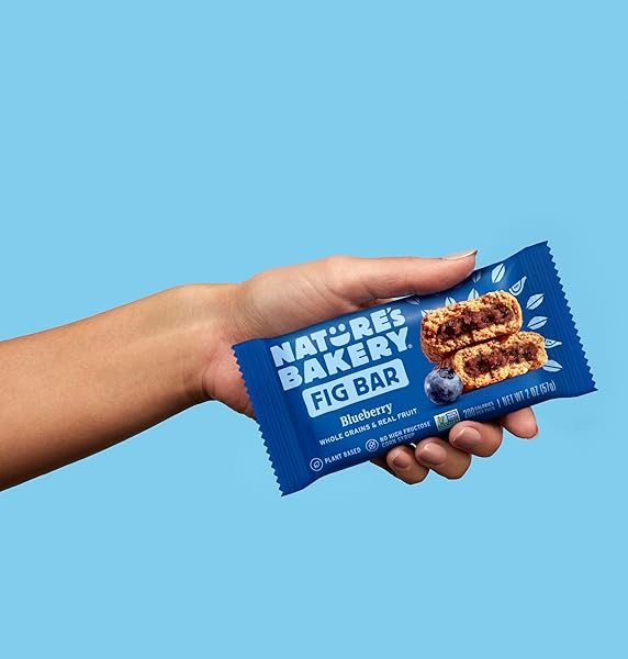 NATURE’S BAKERY WHOLE WHEAT FIG BARS, BLUEBERRY, REAL FRUIT, VEGAN, NON-GMO, SNACK BAR, 7 BOXES WITH 12 TWIN PACKS (84 TWIN PACKS)