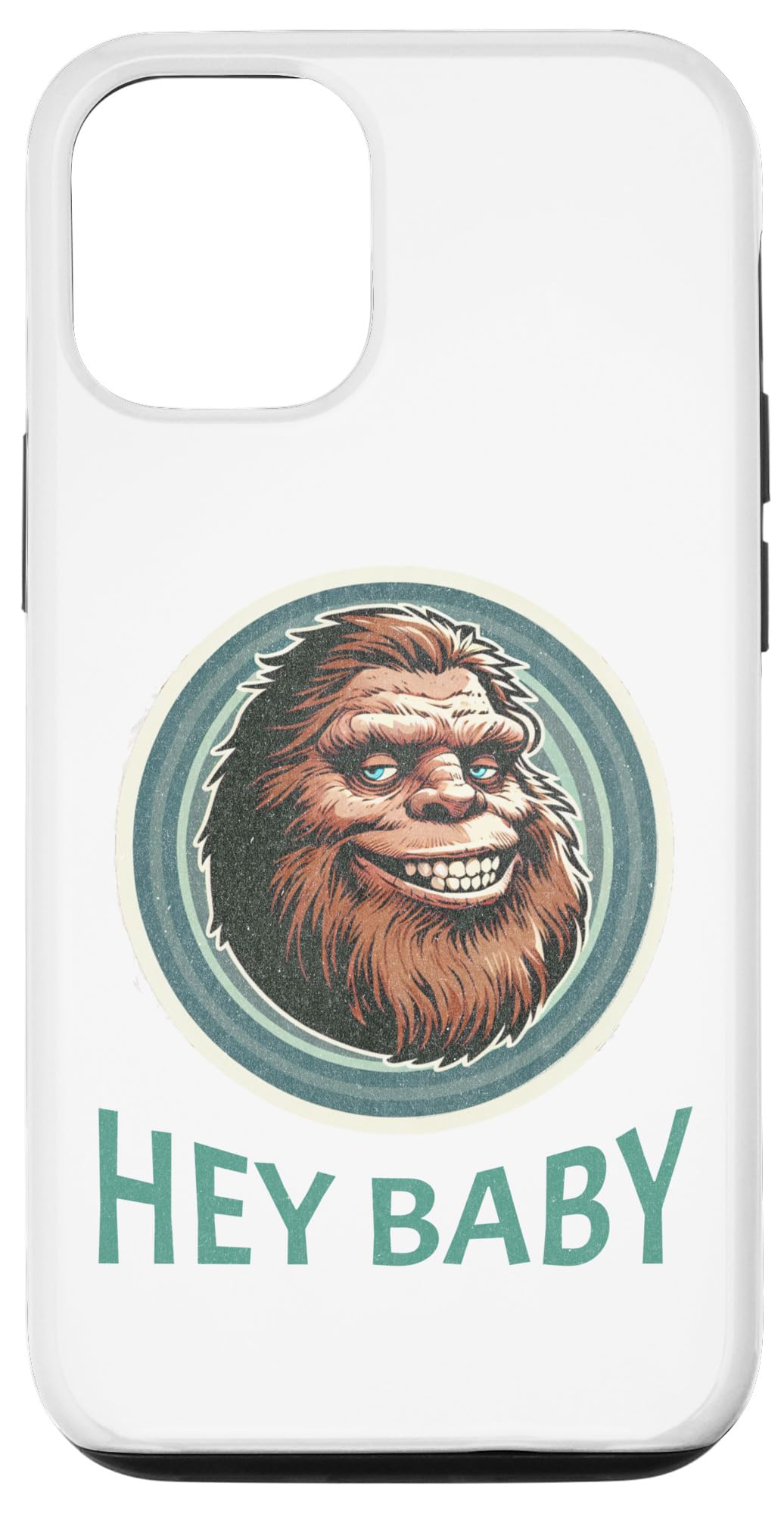 iPhone 14 Pro Hey Baby Bigfoot Sasquatch Flirting Funny Cryptid Lover Tee Case