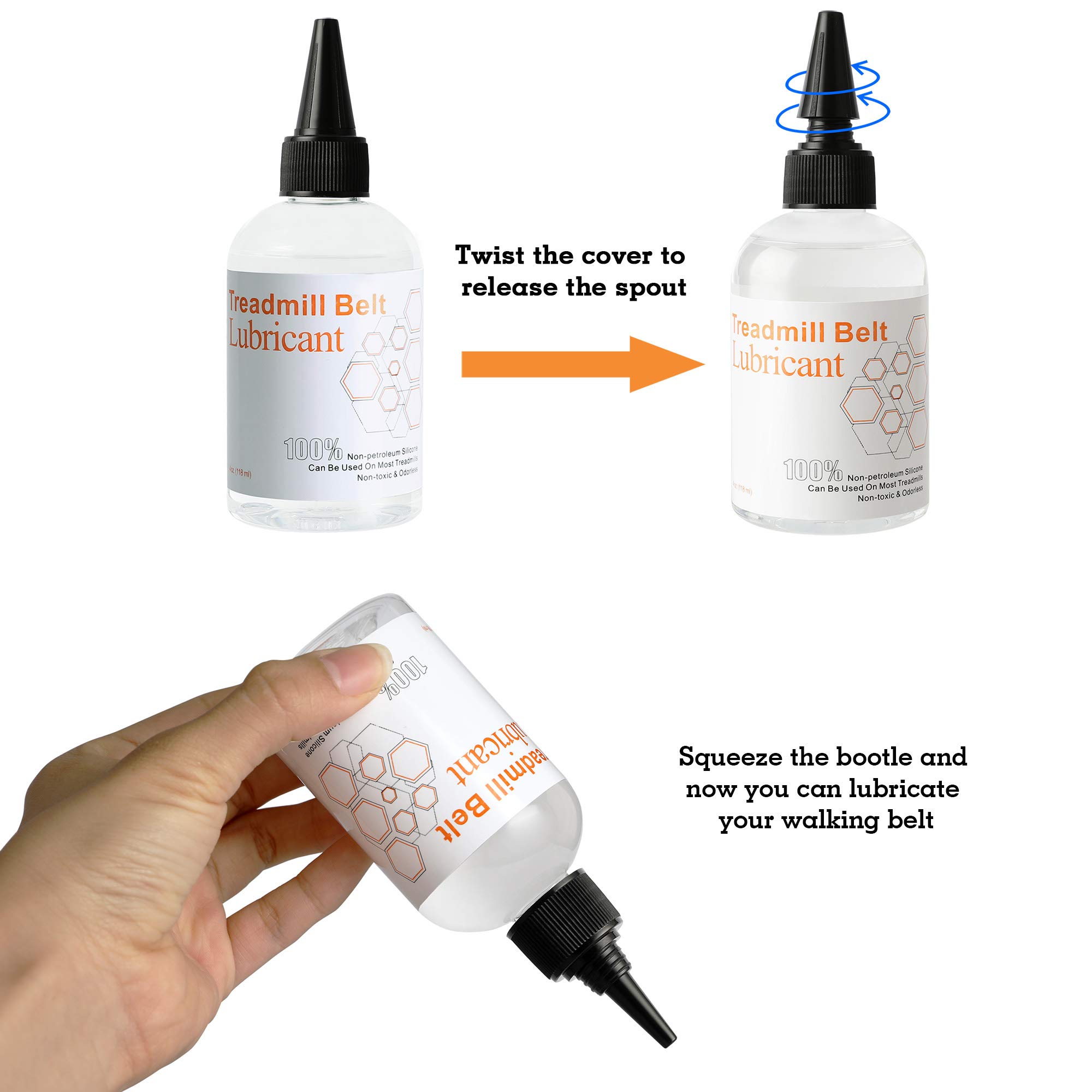 Allinko 100 Silicone Treadmill Belt Lubricant, Premium Universal