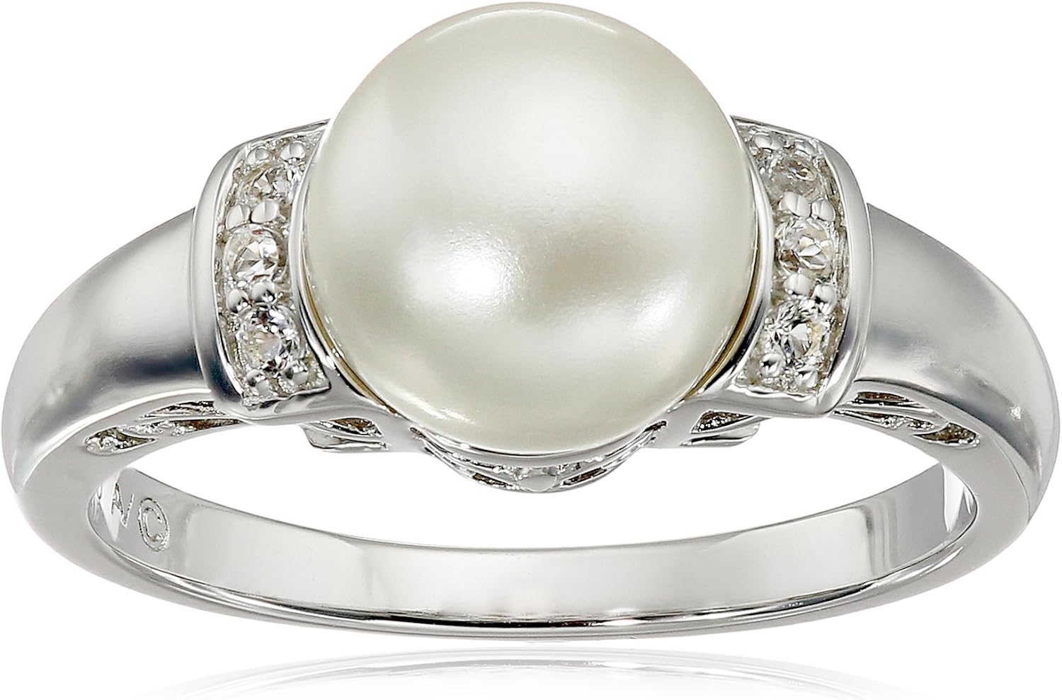 pearl ring design for female in silver